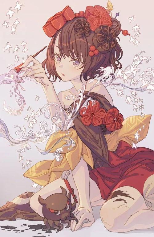 欧美卡通插画构图图片,色彩斑斓的奇幻世界